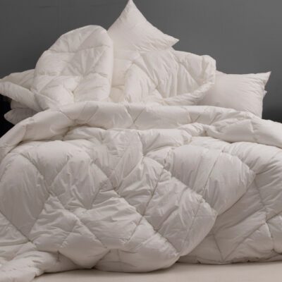 Microfibre Fill - Duvet Inner and Pillow - 233TC- 100% Cotton - White