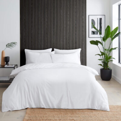 Plain Duvet Cover - 300TC - 100% Cotton - White