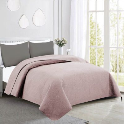 Microsatin Paisley Quilt - 230 x 220 – Ivory
