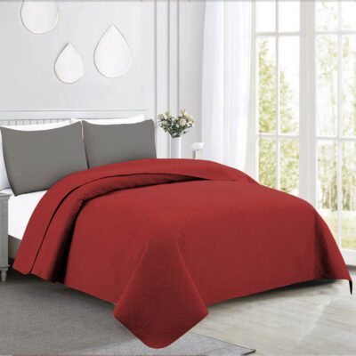 Microsatin Paisley Quilt - 230 x 220 – Rust