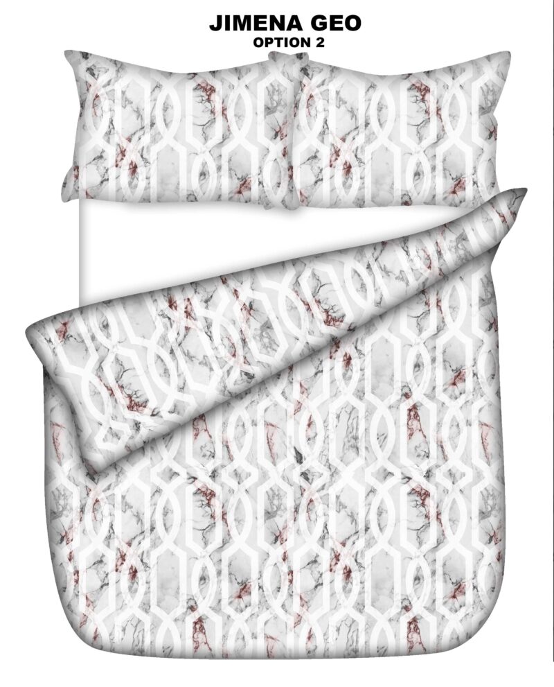 Embellished Microfibre Duvet Cover Set - Jimena Geo - Image 2