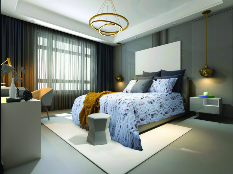 Embellished Microfibre Duvet Cover Set - Jimena Geo