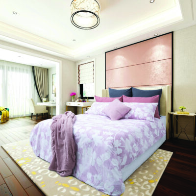 Embellished 144TC Polyviscose Duvet Cover Set - Chiffon Floral