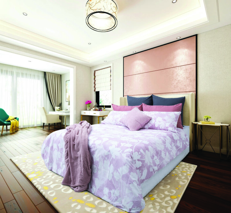 Embellished 144TC Polyviscose Duvet Cover Set - Chiffon Floral