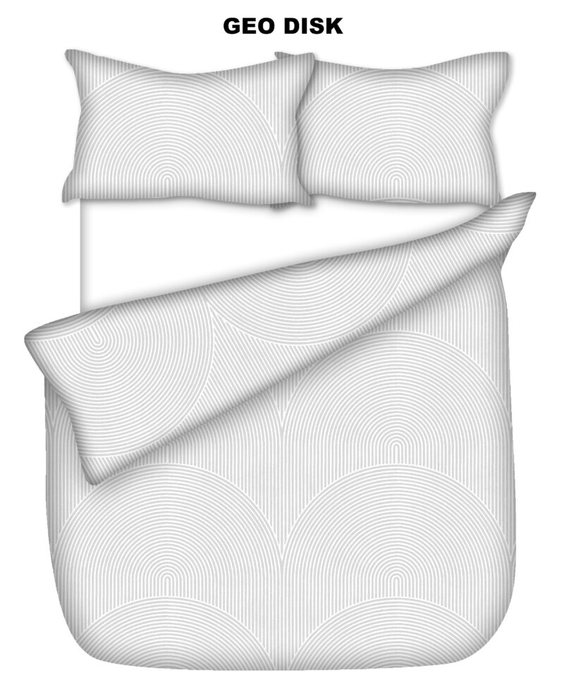 Embellished 144TC Polyviscose Duvet Cover Set - Geo Disk - Image 2